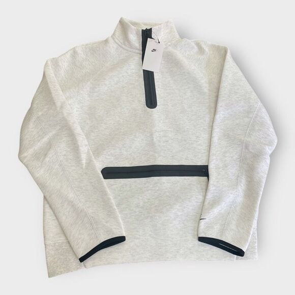 Nike Other - Nike Sportswear Tech Fleece 1/2-Zip Pullover Sweatshirt Heather Grey Mens size L